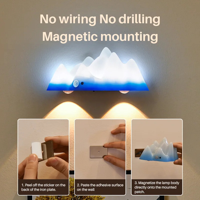 LED Night Light Atmosphere Decor Light RGB Dimmable Rechargeable Nightlamp For Bedroom Living Room Decor New