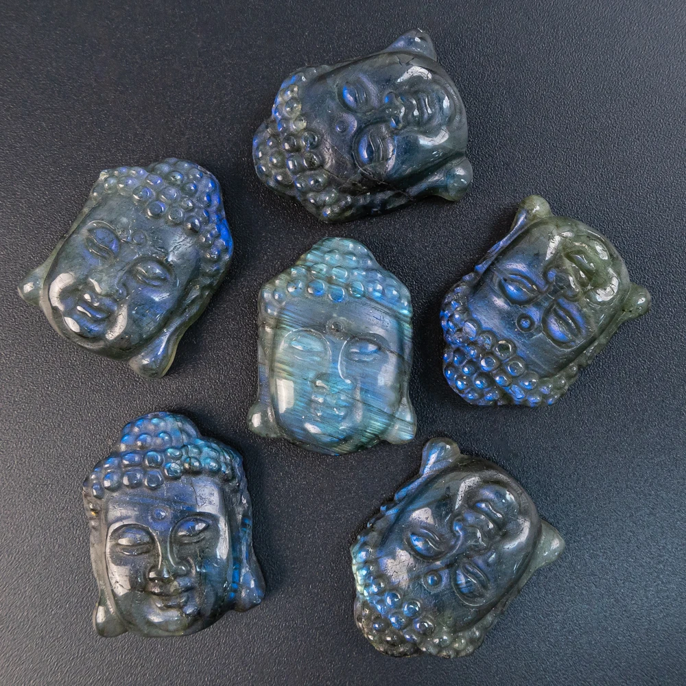 

Мистический кулон с кристаллами лабрадорита, ручная работа, Будда, синяя вспышка, полуфабрикат для исцеления ювелирных изделий, дизайн 30X23X10 мм