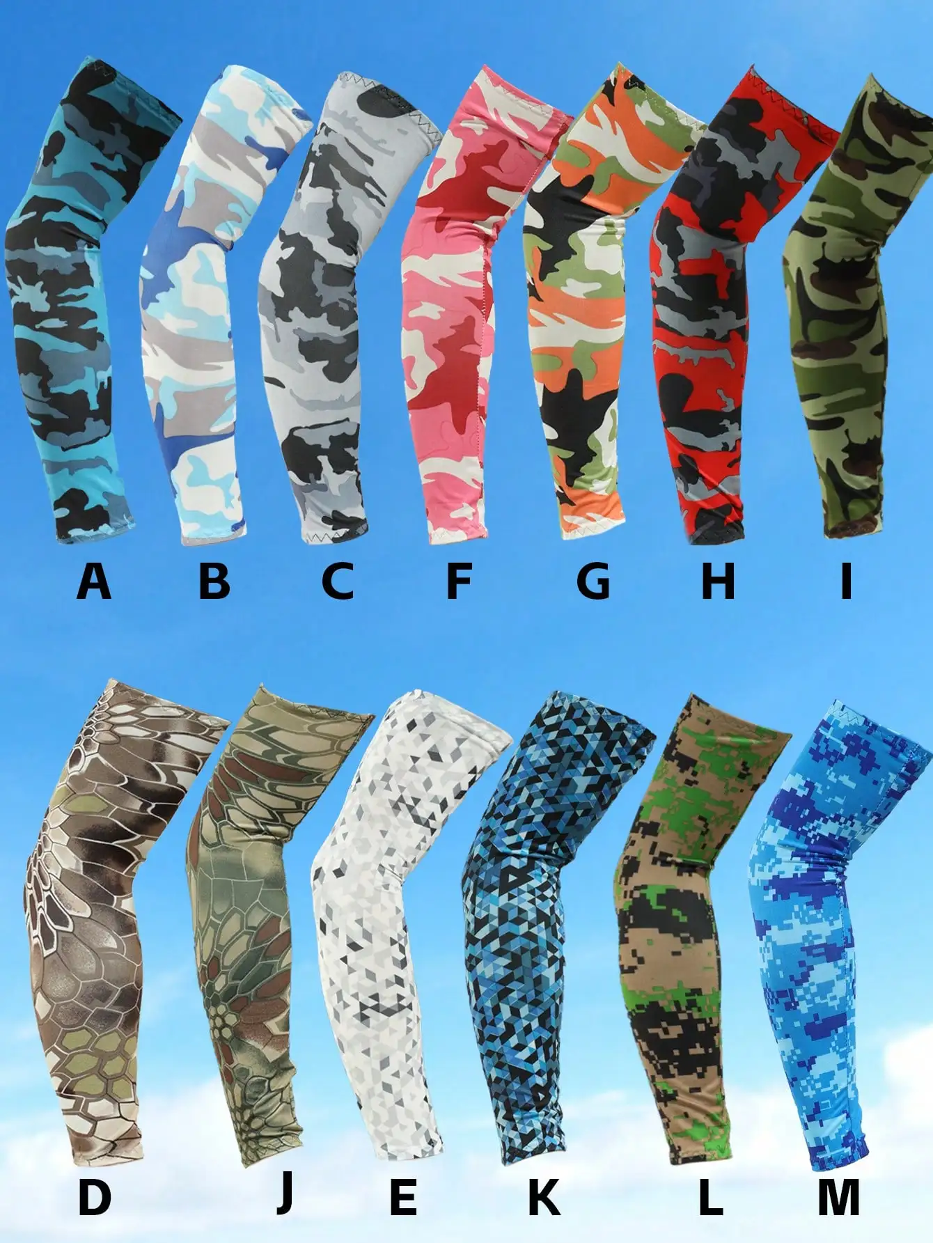 

1pair/3pairs Men's Fashion Camouflage Mesh Geometric Pattern UV Protection Short Arm Sleeves, Suitable For Travel, Cycling, Outdoor Activities Sleeves Cover Arms White Gloves Arm Warmers Autumn Outfits Halloween Costumes Black Arm Sleeve Gifts For Men,Sum