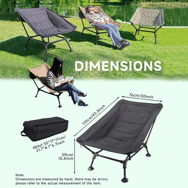 WESTTUNE كرسي استرخاء قابل للطي المتضخم التخييم كرسي بظهر للاستلقاء سبائك الألومنيوم في الهواء الطلق الترفيه كرسي مريح للتخييم السفر #5