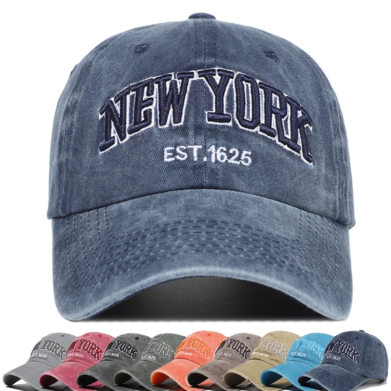 

New York Washed Cotton Cap For Men Women Gorras Snapback Caps Baseball Caps Sun protection Casquette Dad Hat Outdoors Cap