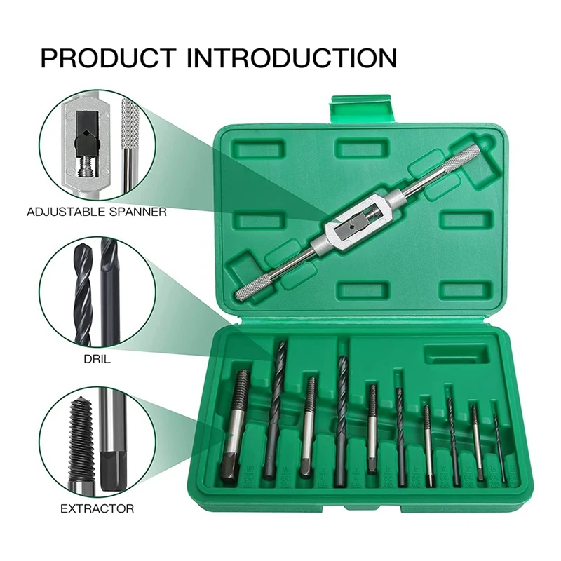 New 11Pcs Screw Extractor For Removing Damaged,Drills For Removing Broken Screws Or Fasteners,Furniture And Renovation Tools