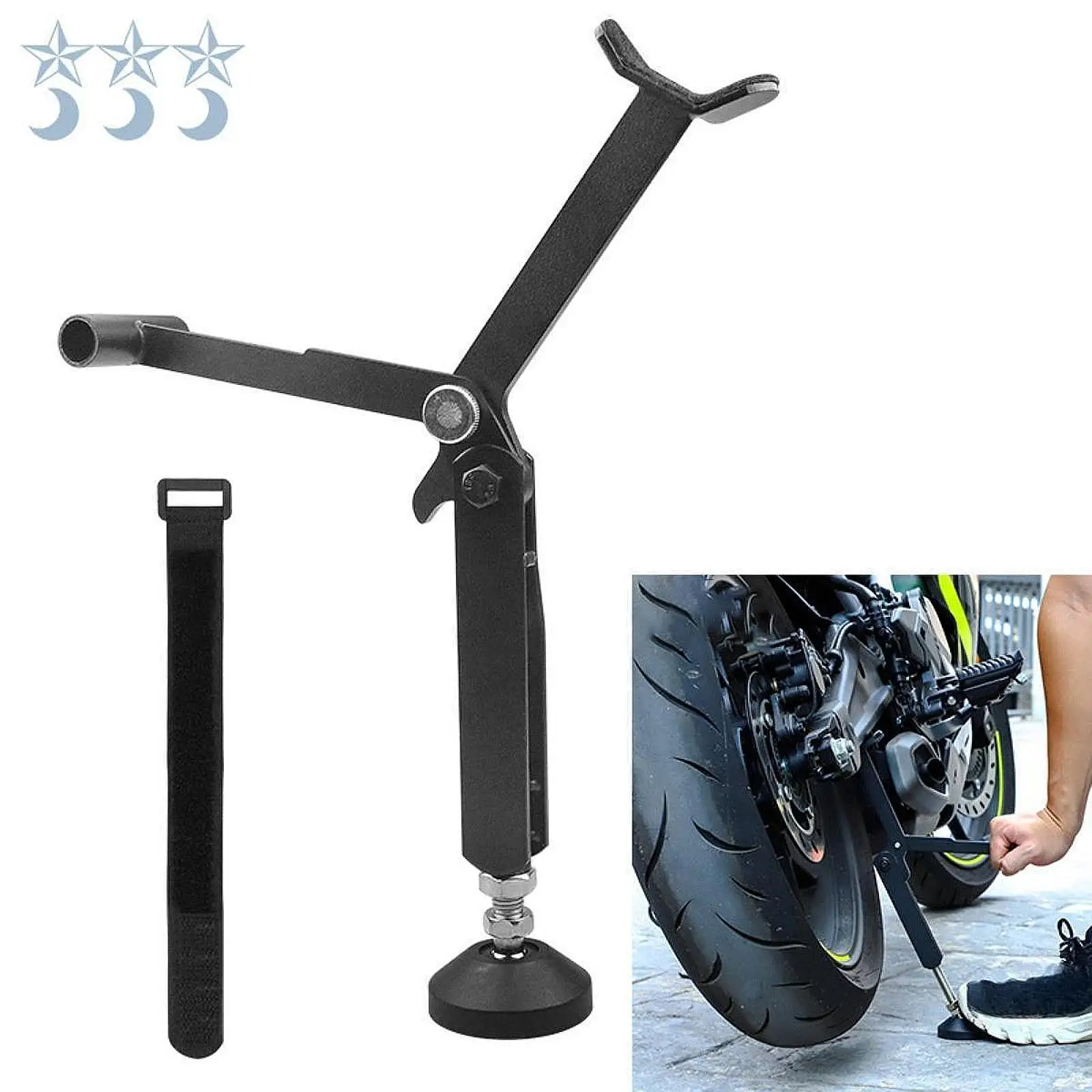 Motorcycle Stand Anti Slip Base Universal Multifunctional Supplies Foldable Save