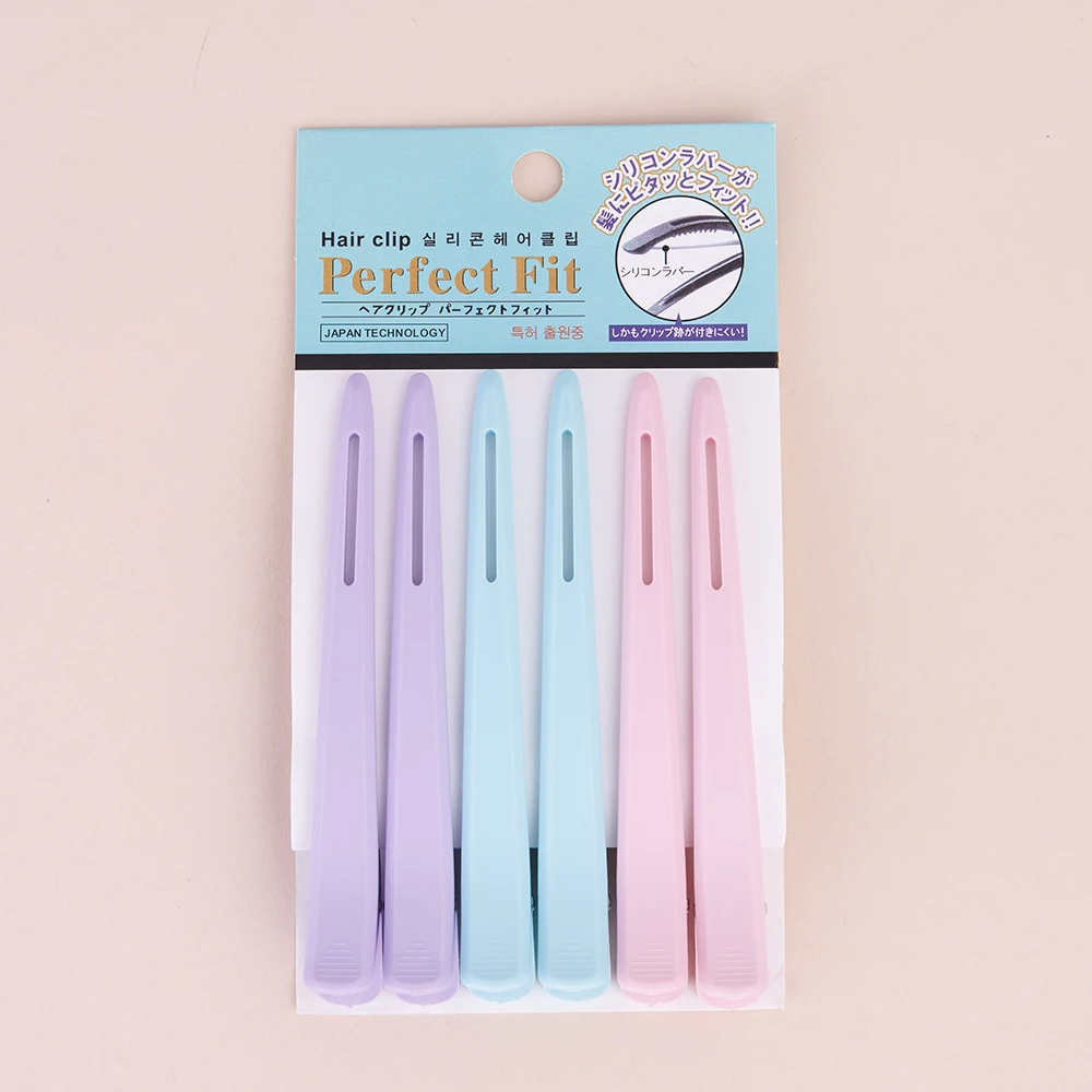 6pcs/lot Durable Candy Color Hair Clips for Styling and Salon Use - Securely Grip Hair with Alligator Claw Design