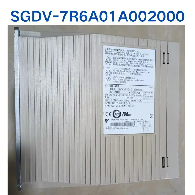 Second-hand test OK，for YASKAWA Driver，SGDV-7R6A01A002000  1 piece