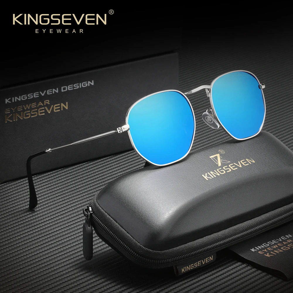 

Солнцезащитные очки KINGSEVEN: модные мужские и женские очки для вождения и активного отдыха, с тонкой оправой, в стиле ретро, полигональные, квадратные, круглые.