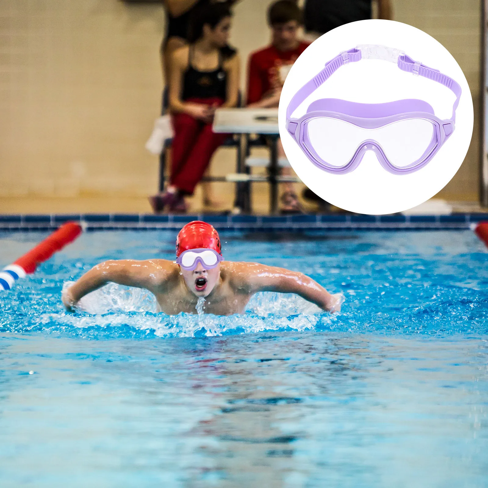 Kacamata Renang Dewasa Nyaman Dipakai Unisex Anti-Kabut Bingkai Lebar Bingkai Besar Mudah Dipakai dan Dilepas untuk Olahraga Berenang