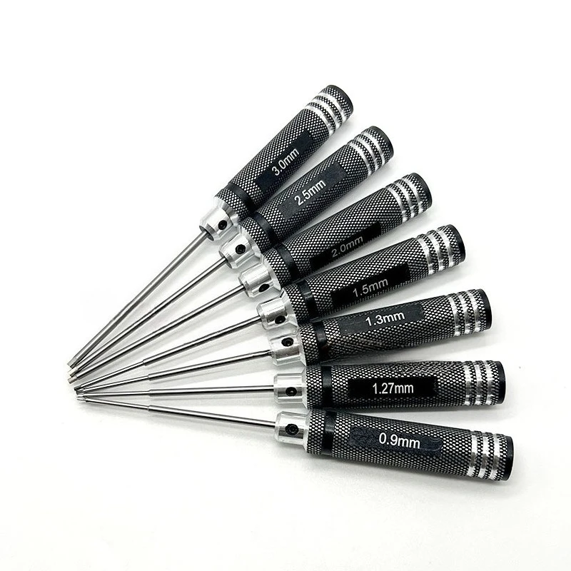 

0.9/1.27/ 1.3/ 1.5/ 2.0/ 2.5/ 3.0mm White Steel Hex Screwdriver Tool Kit for RC Helicopter Airplane Car Drone Aircraft Model Rep