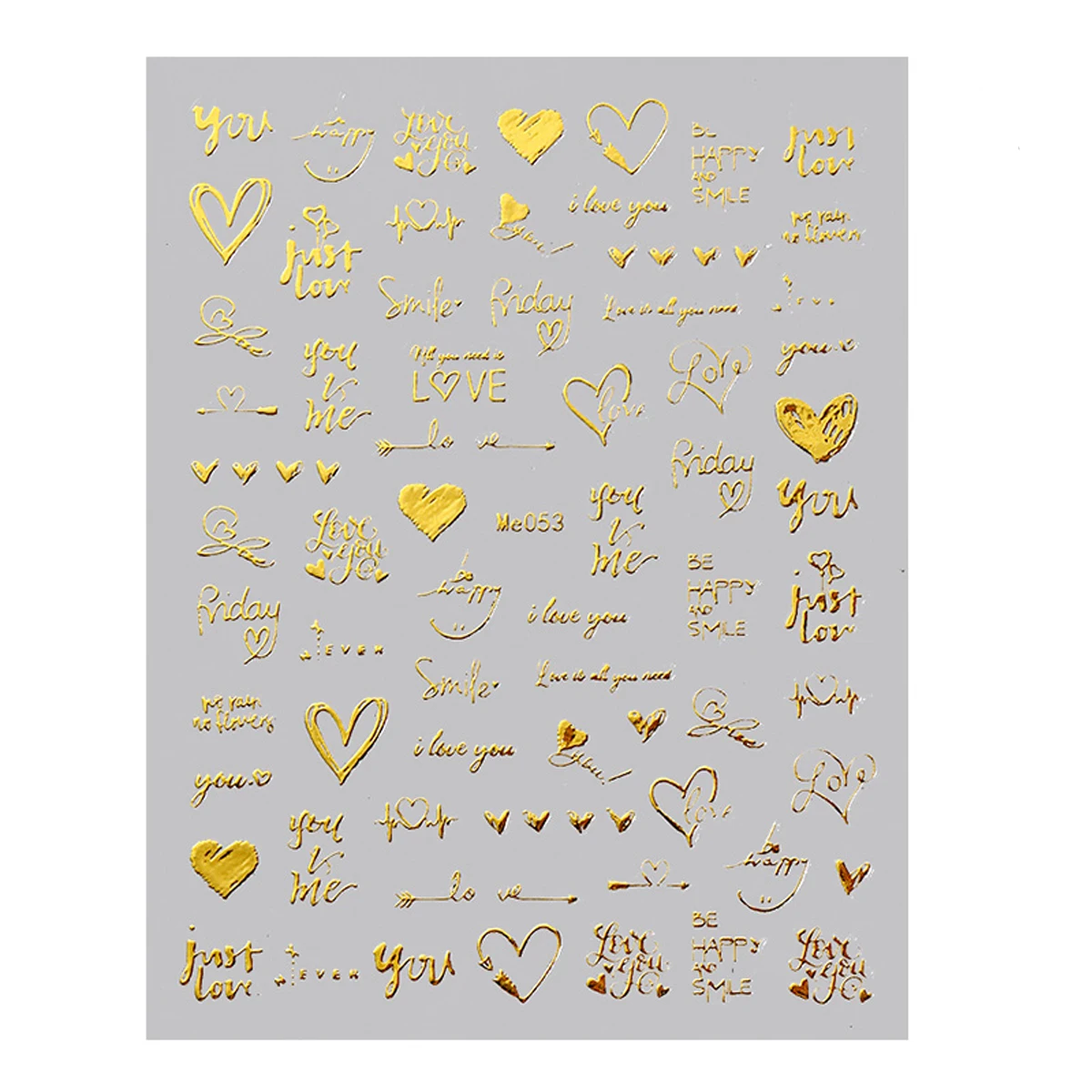 Aurora adesivos para brinquedos infantis, ouro e prata arte, amor flores e letras, suprimentos de decoração a laser, 1pc