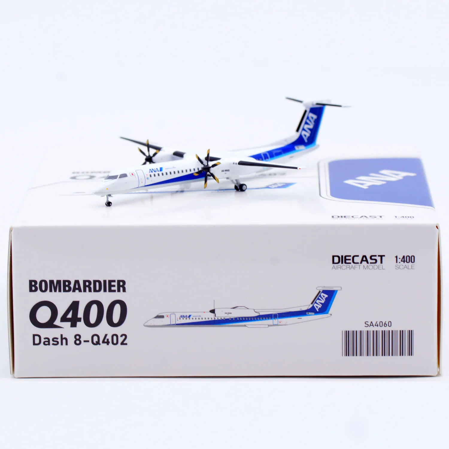

Коллекционная модель самолета из сплава SA4060 JC Wings 1:400 ANA All Nippon Airways Bombardier Dash 8-Q400, литая под давлением, JA852A