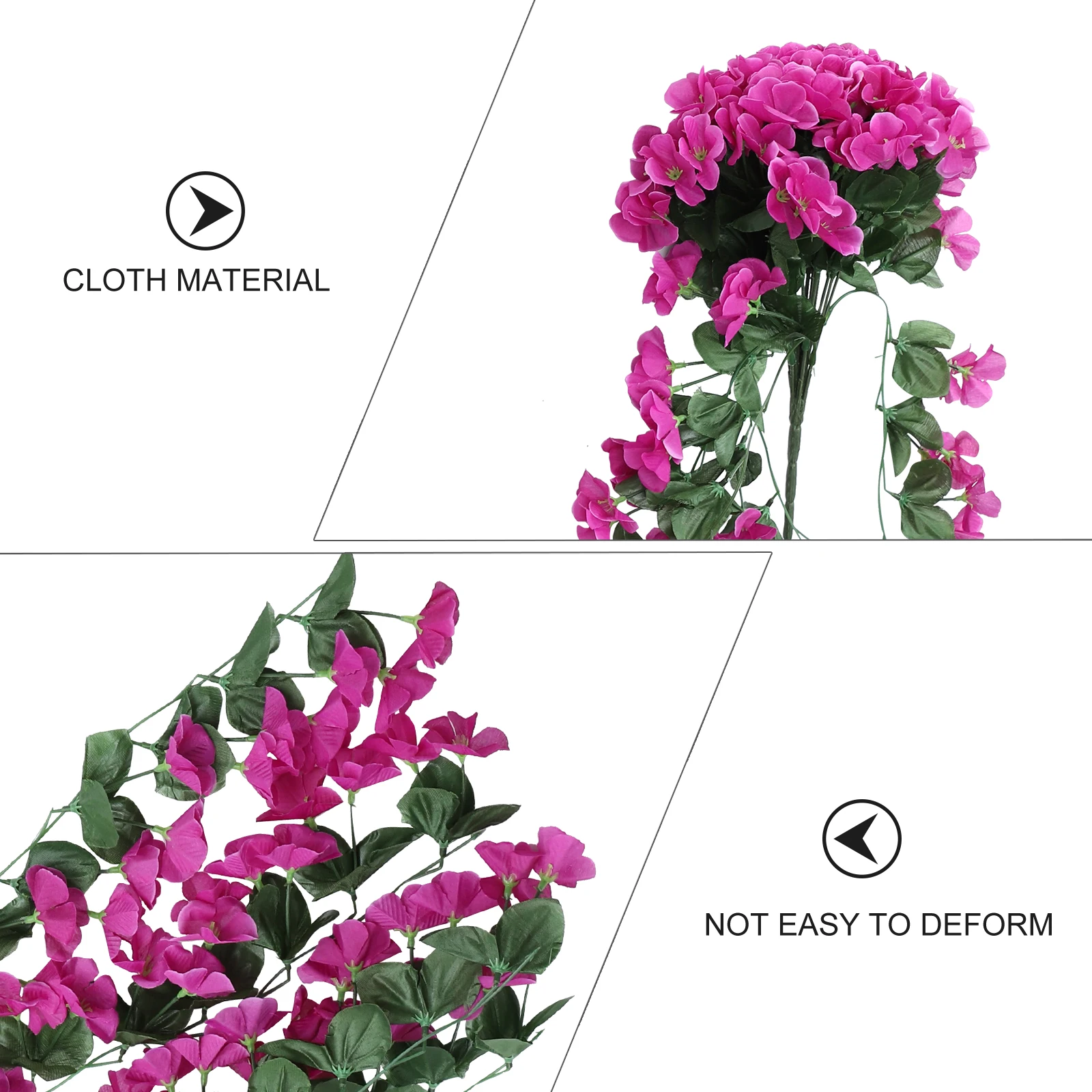 

2pcs Simulated Violet Wall-mounted Fake Flowers High-grade Silk Artificial Hanging Decor for Home Wall Door Cupboard