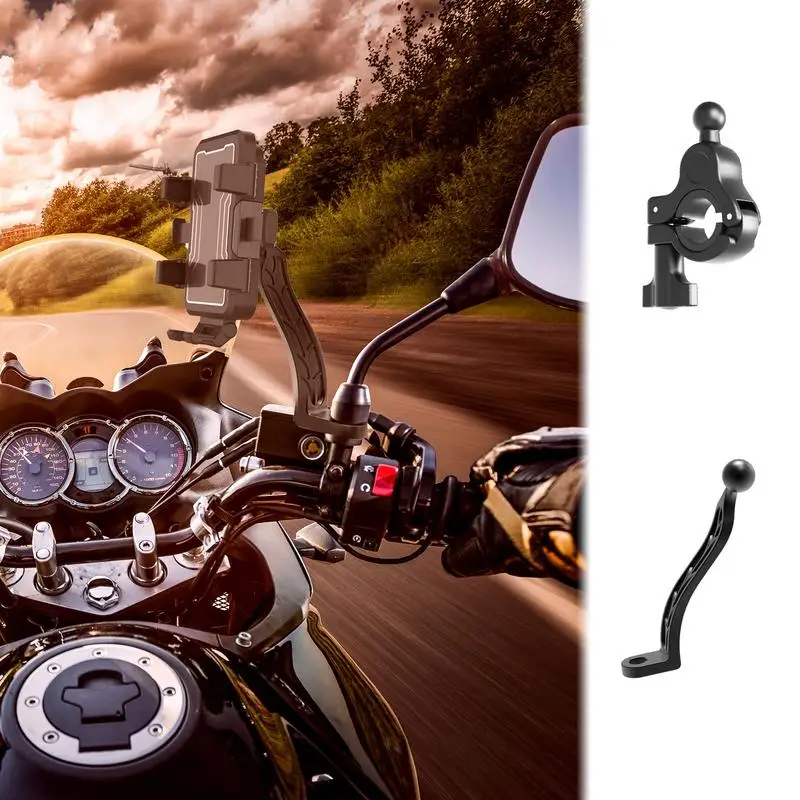 Motorcycle Phone Holder Sturdy Holder Mirror Adaptor Motorcycle Handlebar Accessories Bar Mounting Bracket Roll Bar Clamp