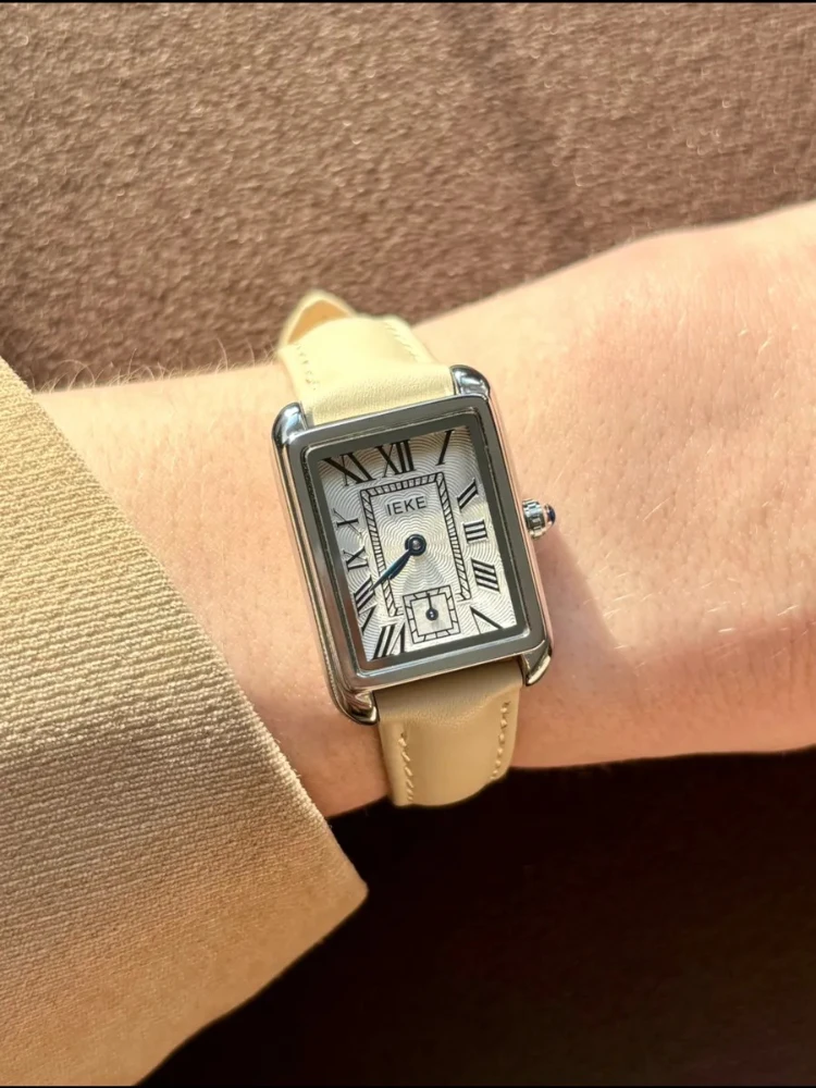 

Vintage Women's Quartz Watch Stainless Steel Square Roman Numeral Clock Gift Fashion Leather Women Watches Luxury