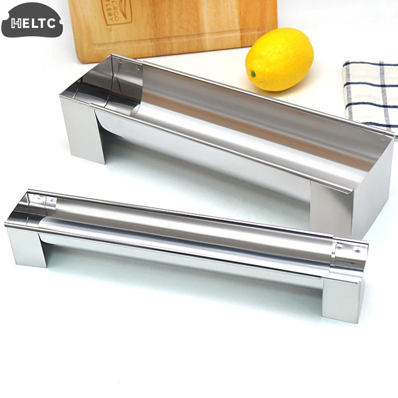 Juego De moldes con ranura para pastel, acero inoxidable, bricolaje, postre De Navidad, Chocolate, pastelería, accesorios para hornear, Moule Buche De Noel