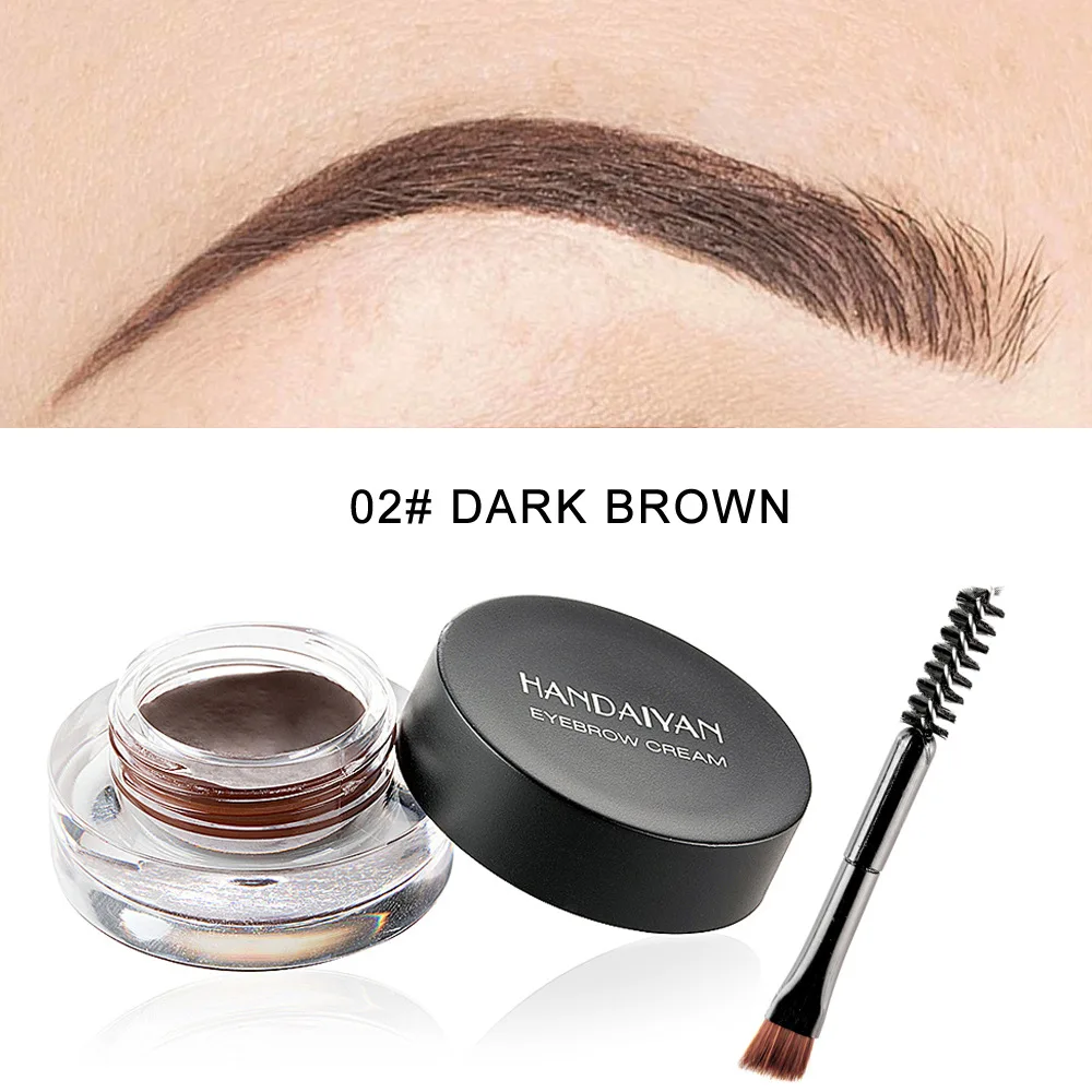 12 Colors Waterproof Multifunctional Eyebrow Gel & Eyeliner Gel Eyebrow Cream Long Lasting Make Up, 3g