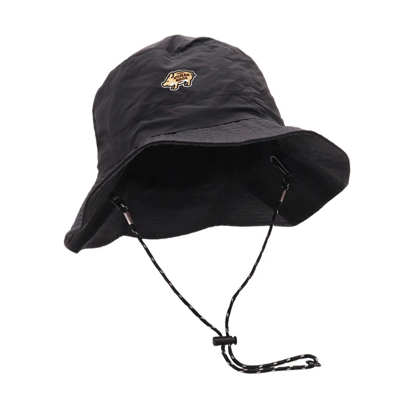 

HUMAN MADE Spring and Autumn Sunscreen Drawstring Fishing Hat Outdoor Sports Speed drying Mountaineering Hat Tide