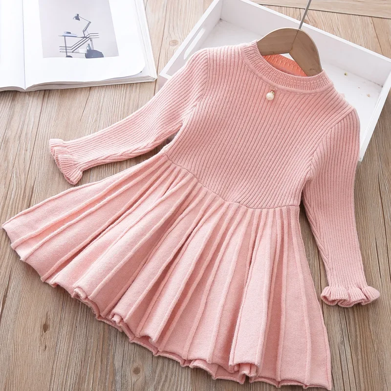 

Girl Clothing Child 3T Princess Christmas Dresses Baby Casual Sweater Dress Autumn Winter Kids Children Clothes Warm Dress