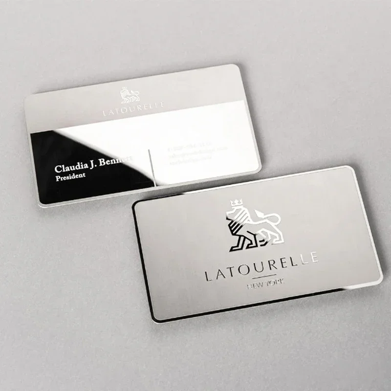 

Cheap Wholesale Brushed Metal Business Card Free Design Customized Stainless Steel Metal Black Visiting Card Blank