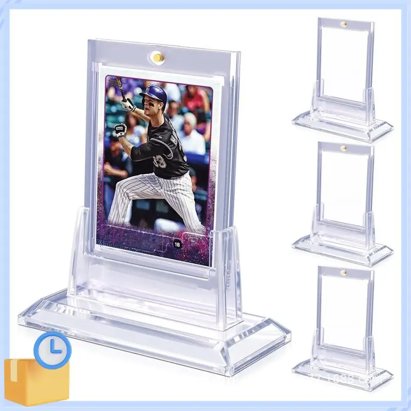 

ABTK-12 Count Magnetic Card Holders For Trading Cards, 35PT Acrylic Baseball Card Holders With Card Stands For Sports Cards Dura