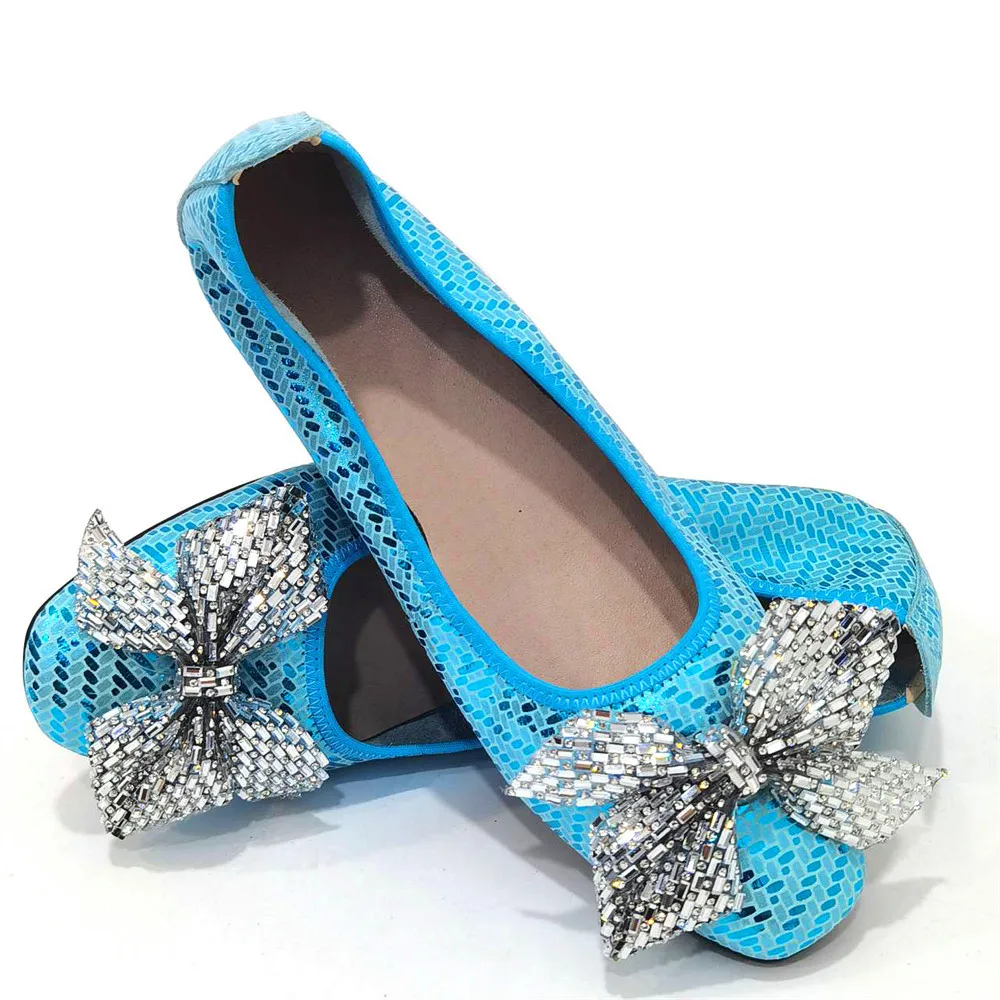 

Daily Casual Concise Women's Shoes Genuine Leather Flats Women's Round Toe Rhinestones Bow Women's Shoes Zapados Mujer
