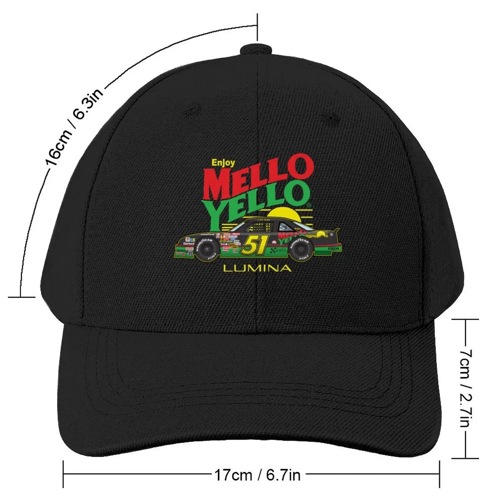 #51 Mello Yello Cole Trickle Days of Thunder Illustration Baseball Cap Golf Cap Custom Cap Streetwear custom Hat For Men Women's