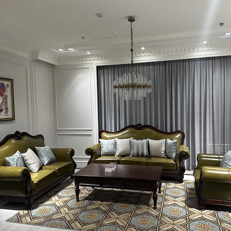 

Большая плоская вилла в европейском стиле, мебель из воловьей кожи на первом этаже 1234, комбинация 00