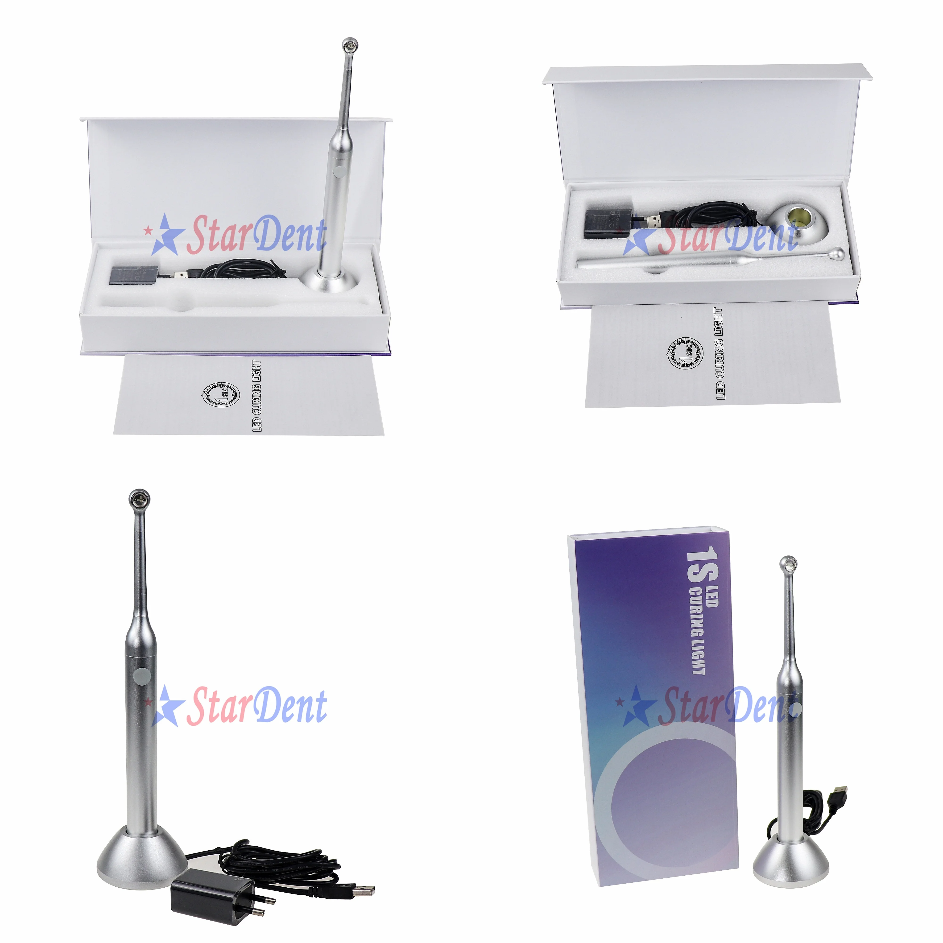 Dentals Wireless 1S LED Curing Light Aluminum Body 1 Second Cure for Resins
