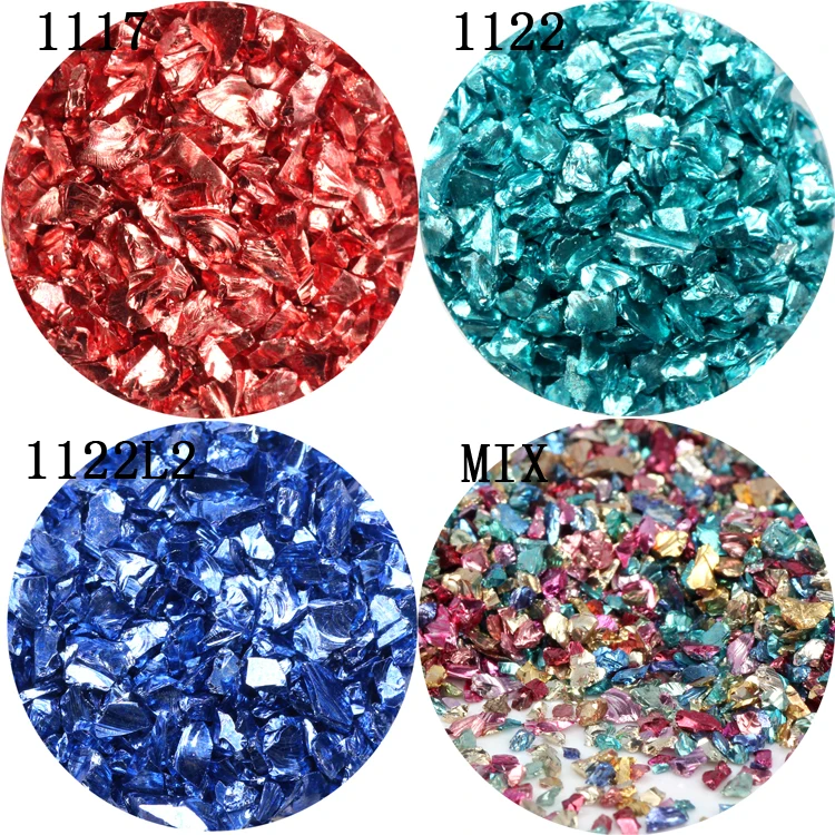 500G/1000G Glas Metall Zerkleinert Stein Füllstoff DIY Tisch Dekoration Kuchen Obst Bahn Füllung Dekorative Für Epoxy harz Form – Detail 6