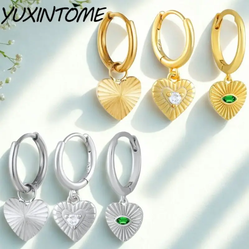 

Универсальные серьги-подвески из стерлингового серебра 925 пробы с иглами в форме сердца, серия темпераментов, женские легкие роскошные нишевые ювелирные изделия, подарок