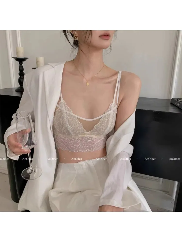 

Сексуальный кружевной бюстгальтер без косточек | Бюстгальтер с французской треугольной чашкой | Летний тонкий дышащий для женщин | Утягивающее нижнее белье с ремешками на спине