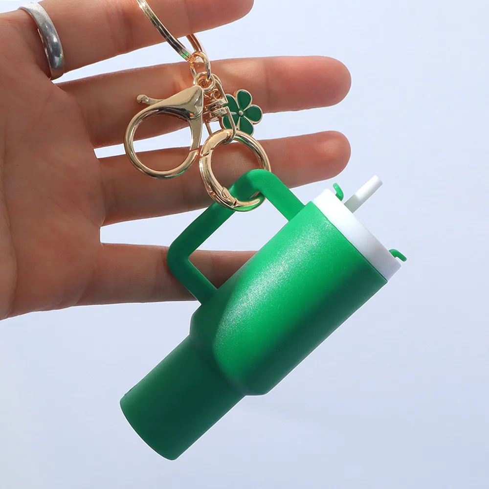 

Mini Simulated Stanley Tumbler Keychain Women Girls Chapstick Holder Keyring Diy Accessories For Stanley Cup Handbag Purse Decor
