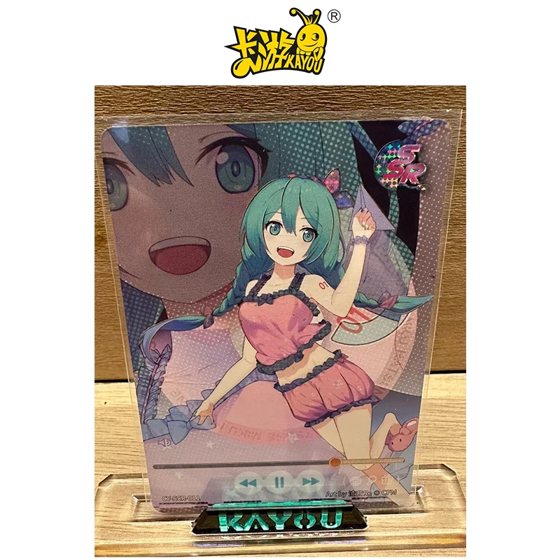 Kayou SSR series (001-012) Collection card Hatsune Miku Megurine Luka Anime characters Bronzing flash card Christmas gift toys