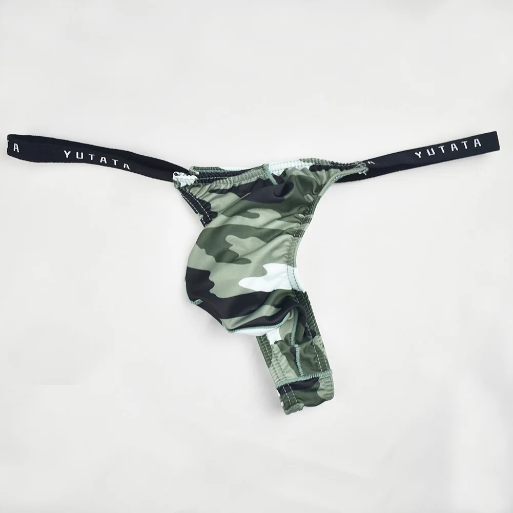 Men\'s Camouflage Briefs G string Low Rise Thin Soft Thong Underwear Sexy Appeal With Bulge Pouch Feature For Extra Comfort