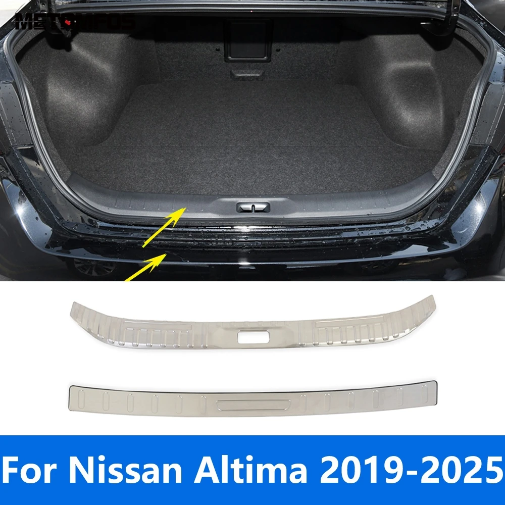 

Аксессуары для Nissan Altima 2019-2024 2025, внутренняя + внешняя часть багажника, бампер, подножка, задняя дверь, наклейка на порог, защита от царапин