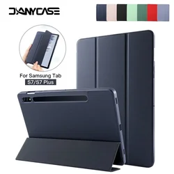 For Samsung Galaxy Tab Case Silicone Tablet Cover for S7/S8/S9 11in S7/S8/S9 Plus 12.4in S6Lite Magnetic Case With Pen Slot