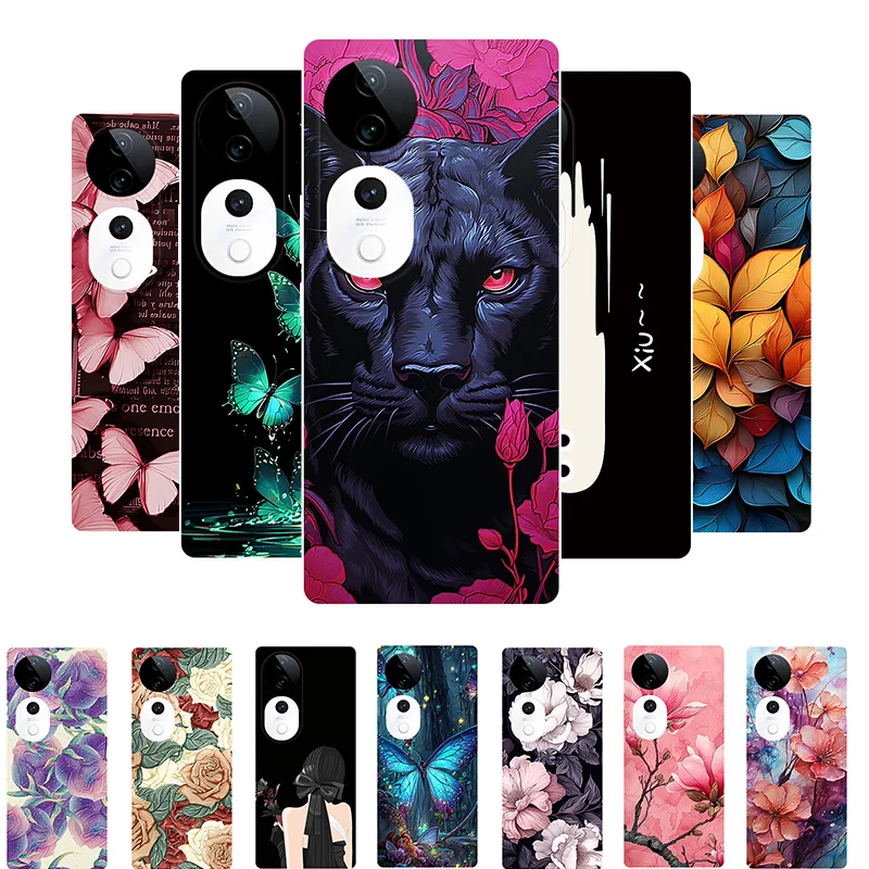 For Vivo V40 Case V 40 Animal Soft TPU Protective Silicone Case for Vivo V40 5G V2348 Back Cover VivoV40 Phone Case