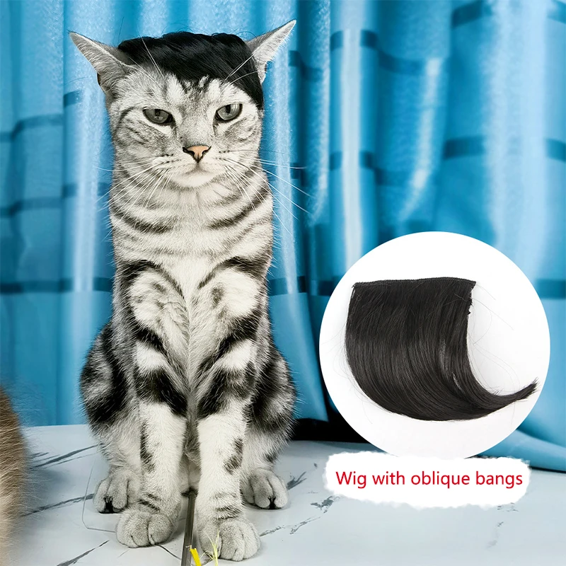 Pet Wigs Cosplay Props Funny Dogs Cats Cross-Dressing Hair Hat Costumes Head Accessories For Halloowen Christmas Pets Supplies