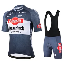 2025 Alpecin Pro Team New Bicycle Short Sleeve Maillot Ciclismo Summer Breathable Cycling Clothing Sets Men Cycling Jersey Suit