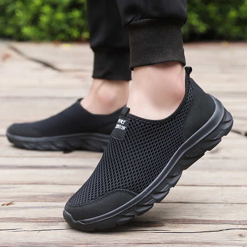 Sneakers Soft Sports Running New Casual For Solid Black White Walking Footwear Fitness Jogging Men Shoes