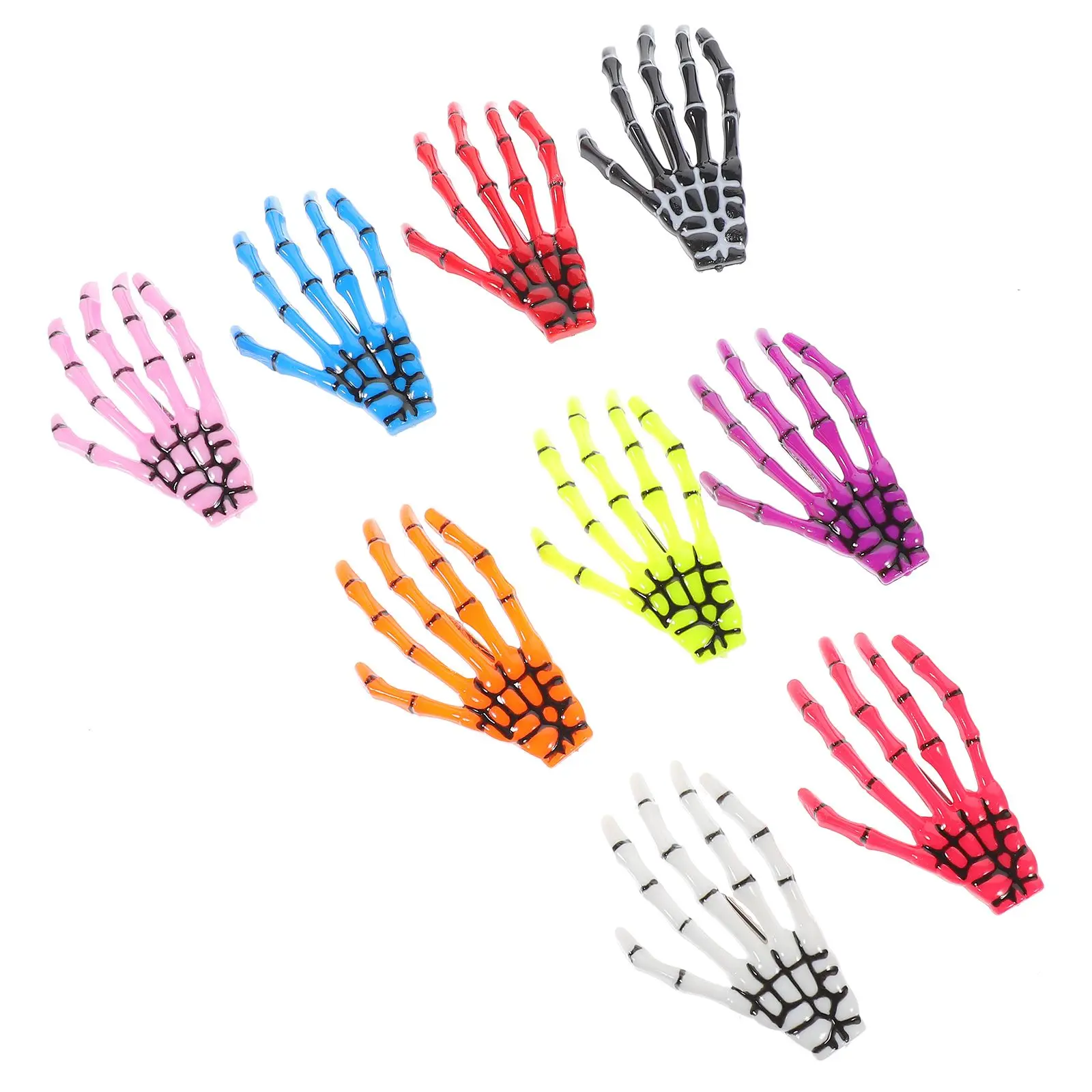 

10 Pieces Claw Hairpin Durable Metal Plastic Material Punk Style Women Girls Hair Clip Accessories Easy to Use