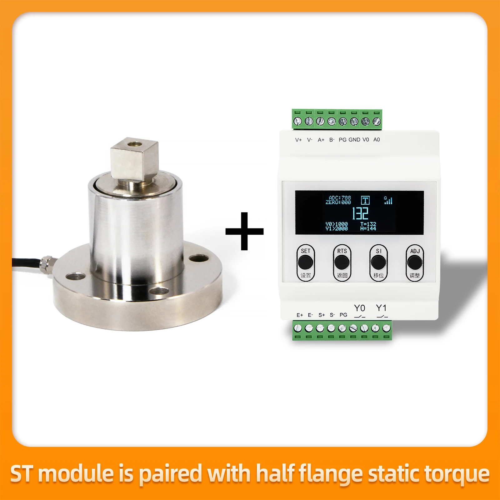 Half-Flange Load cell Sensor with Load Cell Transmitter,Static Torque Sensor,Analog Output,485 communication,4-20mA,0-5V,0-10V