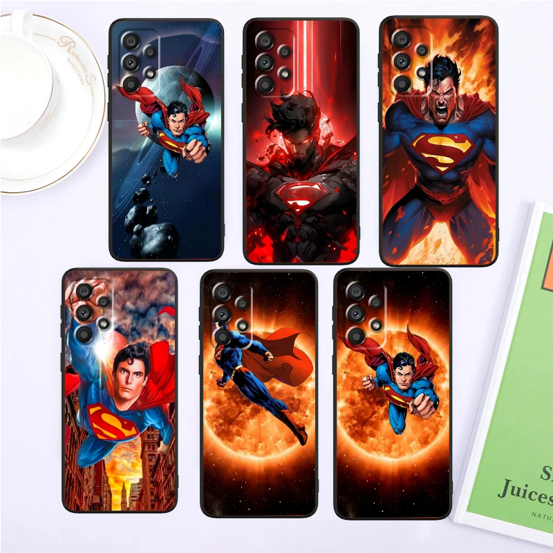 S-Supermans Art Popular Cool For Samsung Note 20 10 Ultra Plus A31 A14 A12 A70 A34 A25 A04 A05 A15 A24 5G Black TPU Phone Case