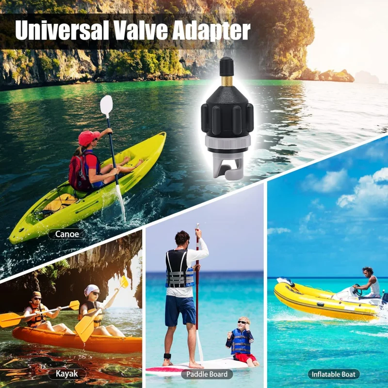 Surfbrett-Luftpumpenadapter für aufblasbare Stand-Up-Paddle-Boards, Schlauchboote, Kajaks – Ventil-Kompressor-Konverter, Surf-Düse – Detail 3