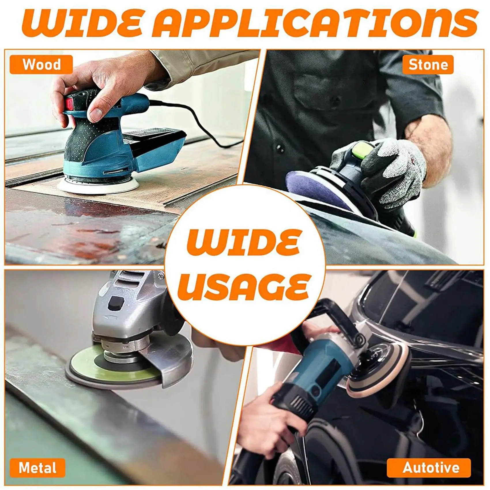 

SDFC-100 Pcs 6In Wet Dry Sandpapers Hook And Loop, 1000/1500/2000/3000/5000 Grit Sanding Discs Carbide Silicon Sanding Paper