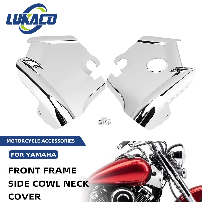 

1 Pair Frame Neck Cover Chrome Cowl Wire Covers Side Frame Guard For Yamaha XVS650 Drag Star V-Star 650 Custom Classic 1996-2008