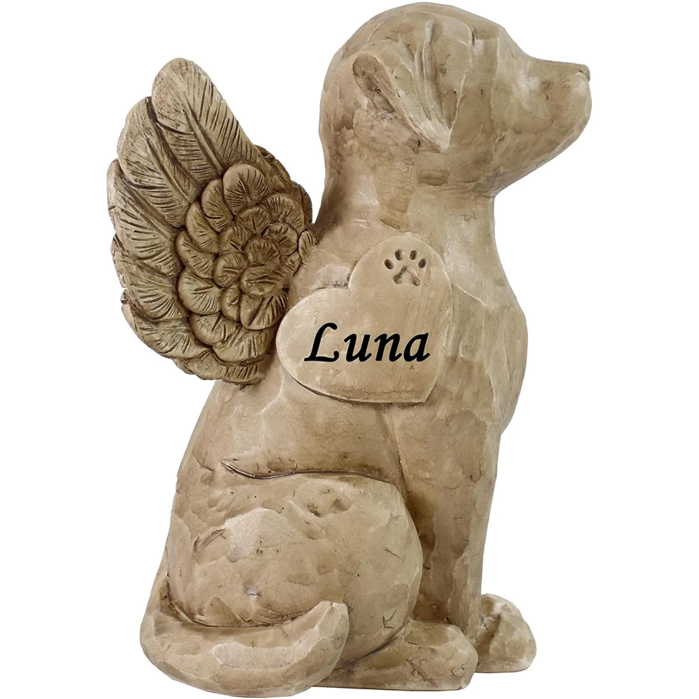 Personalized Dog Memorial Angel Statue, Pet Memorial Stones for Dogs, Pets Dog Grave Marker, Angel Dog Memorial Gifts