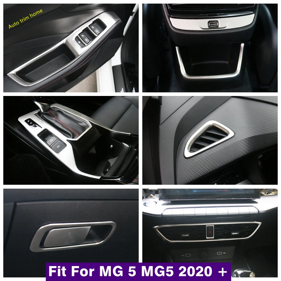 

Headlight Lamp Window Lift Button Gear Shift Box Glove Storage Handle Bowl Air AC Vents Frame Cover Trim For MG 5 MG5 2020 2021