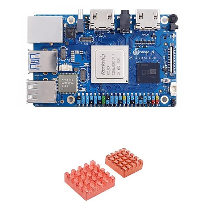 

AP-Для Orange Pi 5 Ultra DDR5 Ram RK3588 Мини-ПК Wi-Fi+ BT M.2 SSD 6TOPS NPU Одноплатный компьютер работает для Android 12 16G