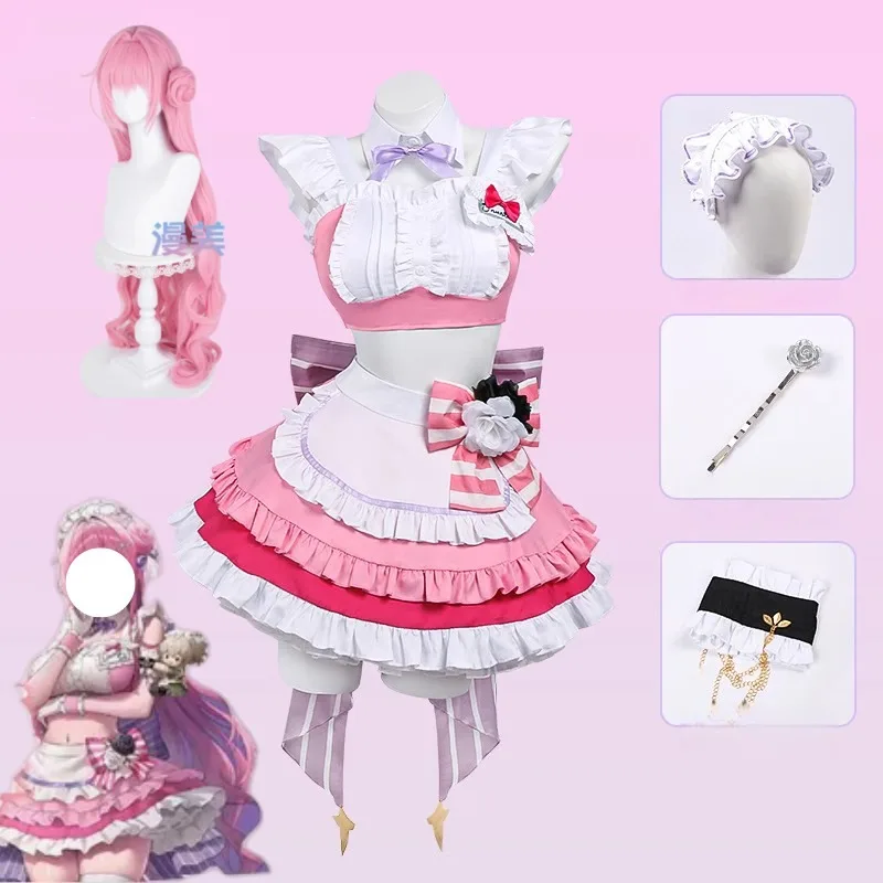 

Nikke Doro Cosplay Victory Goddess Costume Goddes Cafe Maid Maid Dress Top Skirt Wig Suit for Women Anime Party Rolepaly Outfits