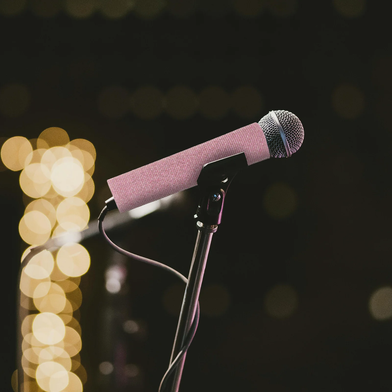 Sparkling Rhinestone Cover for Wireless Microphone Glitter Handle Sleeve Protection Stylish Mic Decorator for Club Bar